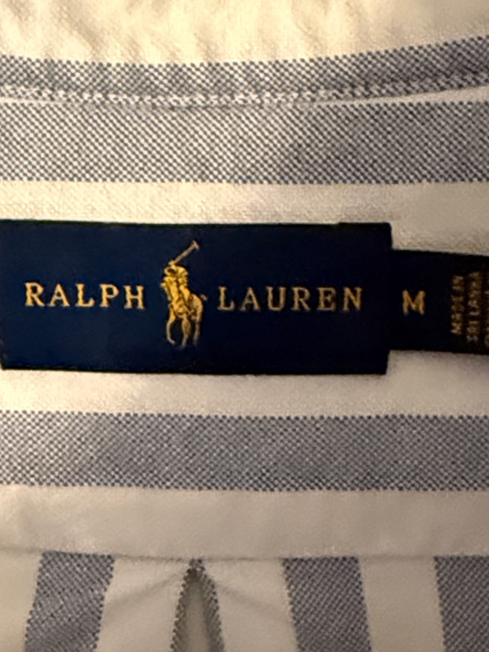 Polo by Ralph Lauren Blue & White Vertical Stripe Button-Down Shirt - Picture 2 of 3